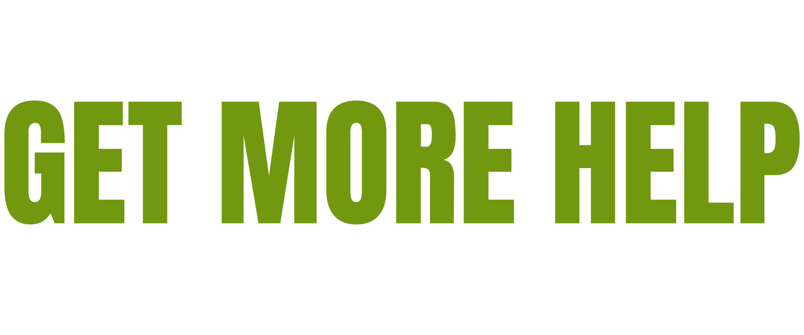 Green bold text on a white background reads GET MORE HELP.