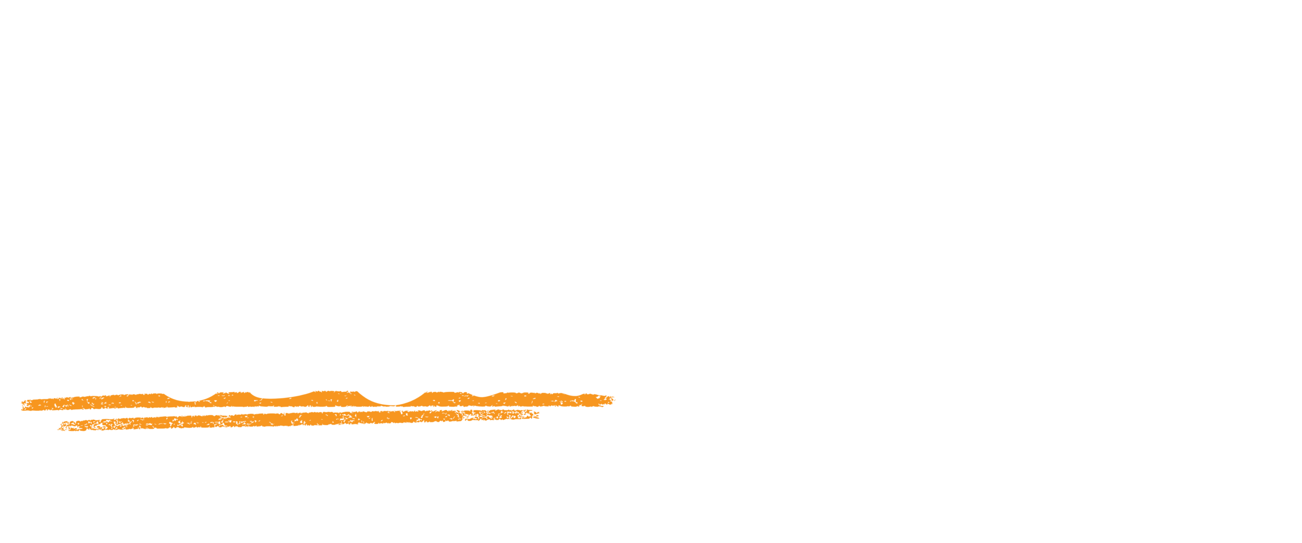 White background with the words LIFT YOUR VOICE. in bold white letters; VOICE. is larger and underlined with two orange hand-drawn lines.
